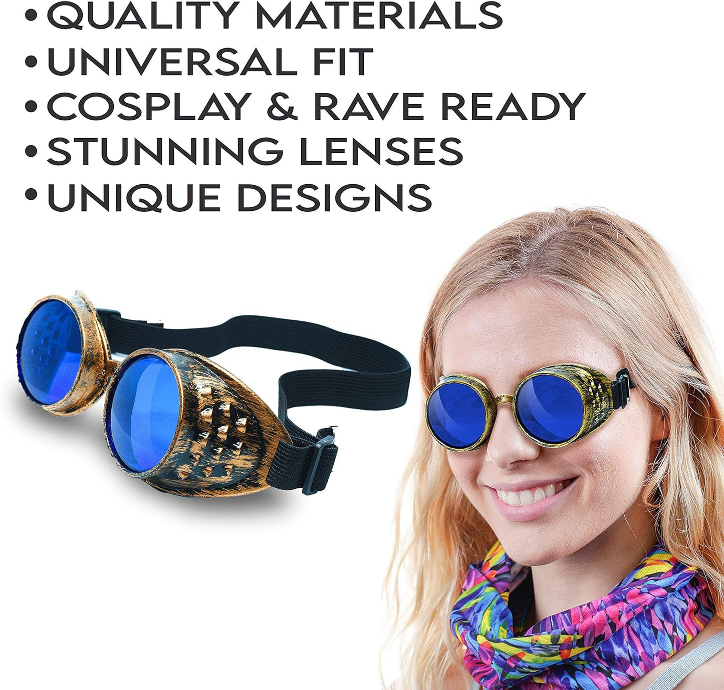 Prism Vision Steampunk Goggles and Kaleidoscope Glasses
