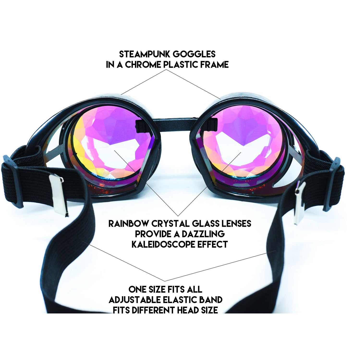 Prism Vision Steampunk Goggles and Kaleidoscope Glasses
