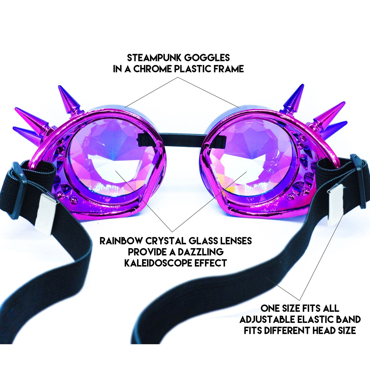 Prism Vision Steampunk Goggles and Kaleidoscope Glasses