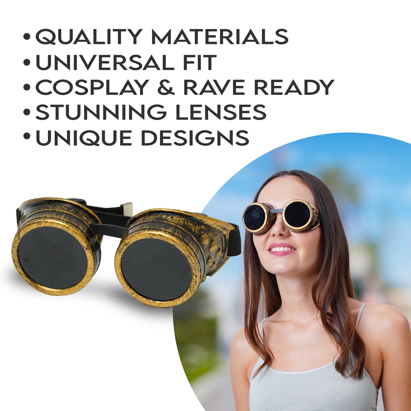 Prism Vision Steampunk Goggles and Kaleidoscope Glasses