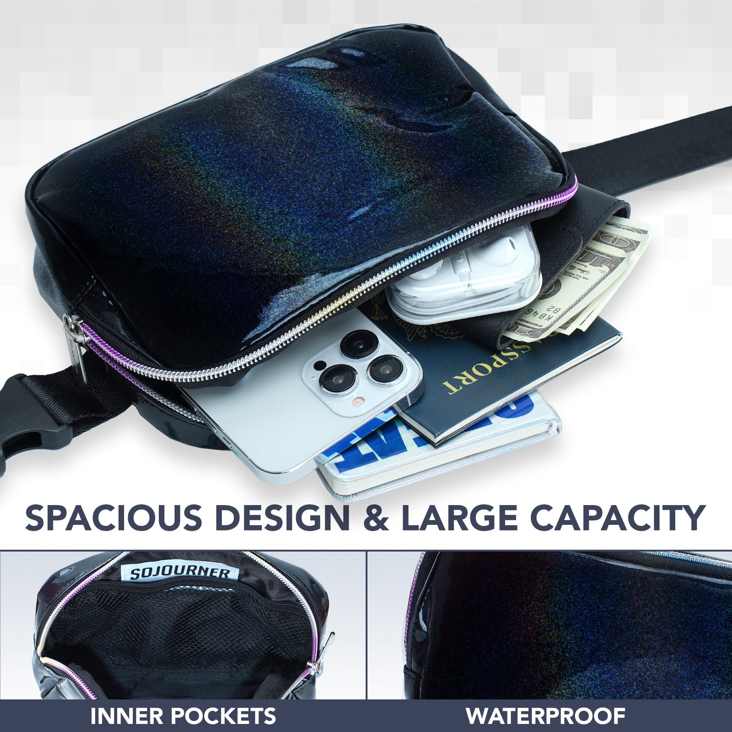 Hologlow Rave Fanny Pack (1 Pocket)