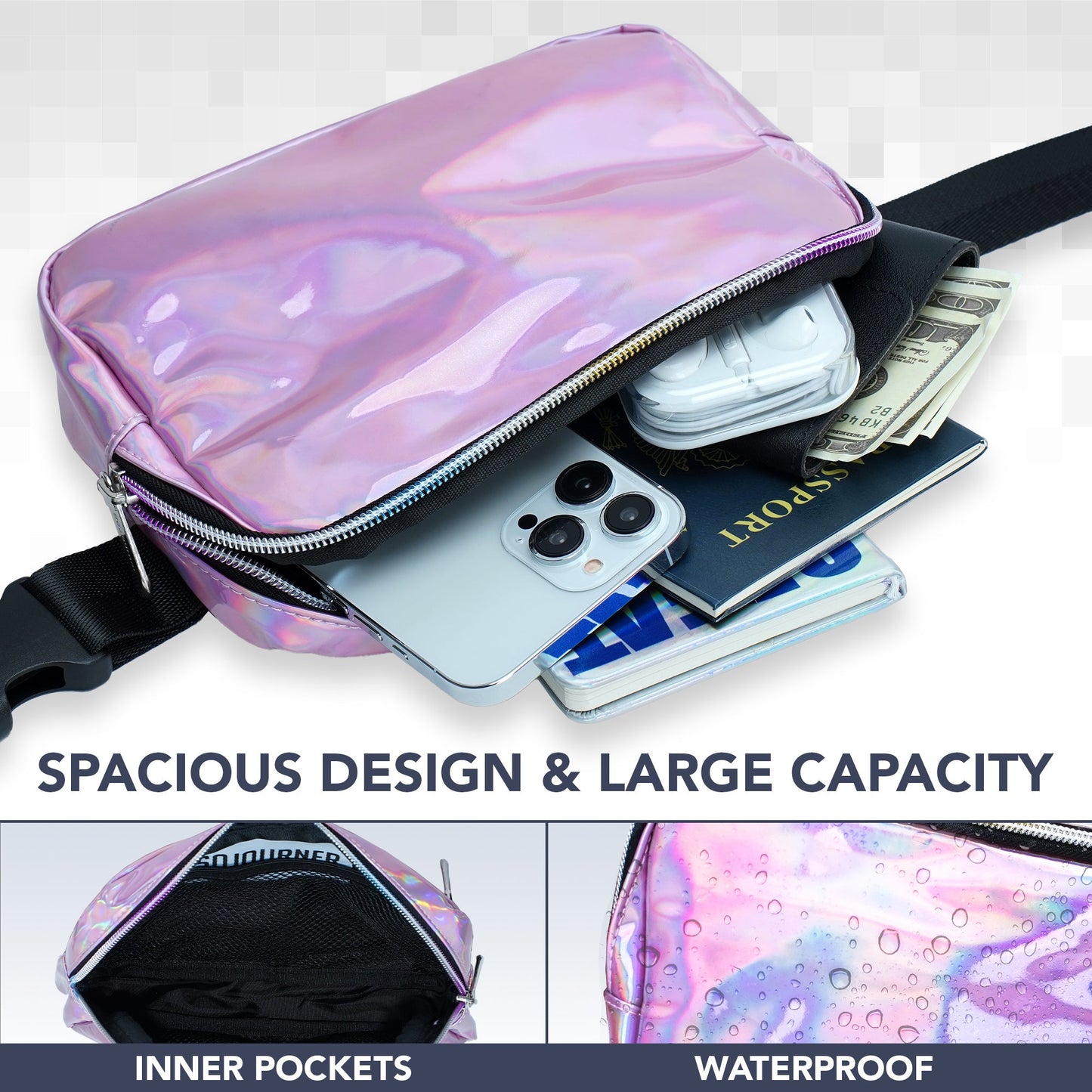 Hologlow Rave Fanny Pack (1 Pocket)