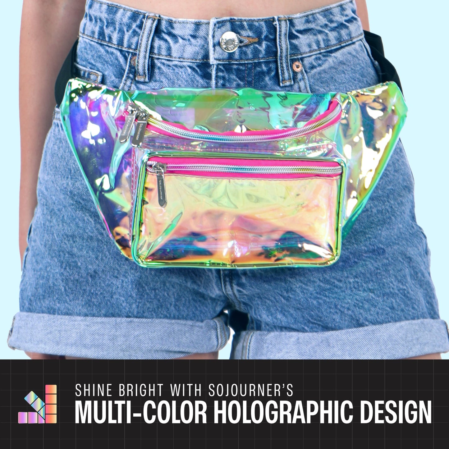 RaveWave Holographic Fanny Pack (3 Pocket)