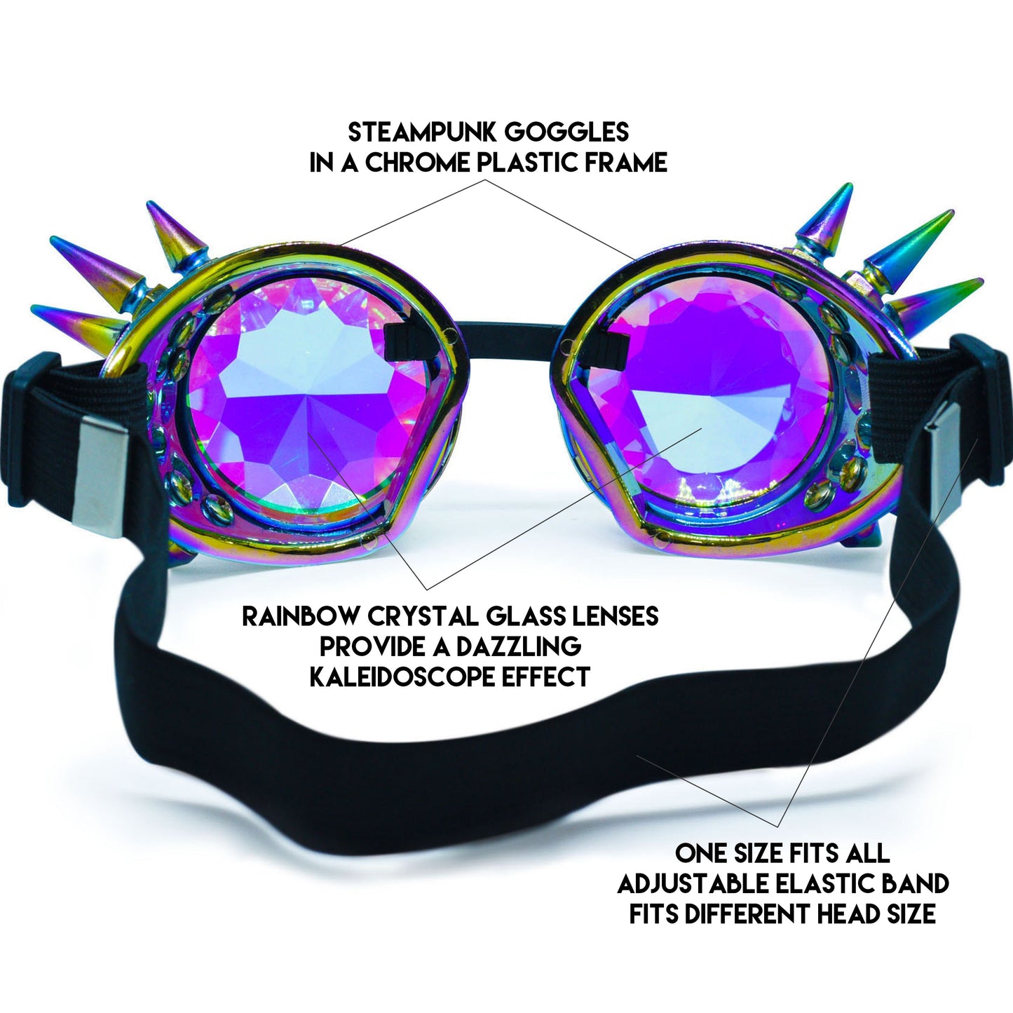 Prism Vision Steampunk Goggles and Kaleidoscope Glasses