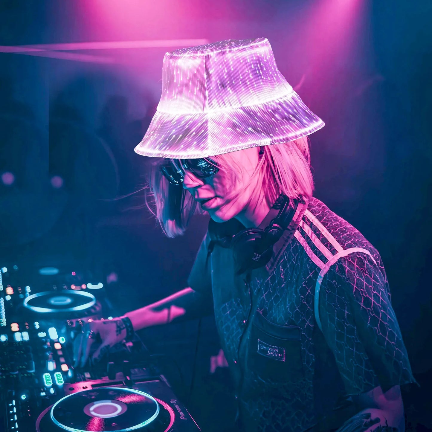 CyberGlow Fiber Optic Bucket Hat