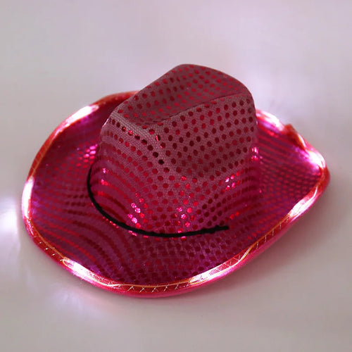 LED Sequin Cowboy Hat