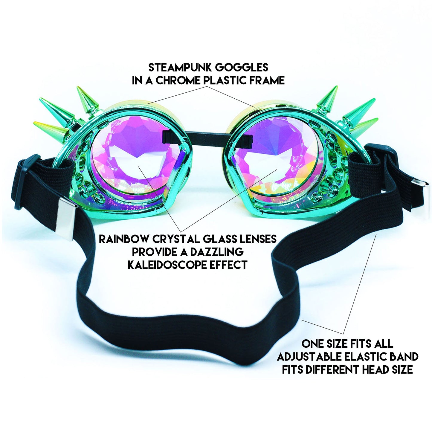 Prism Vision Steampunk Goggles and Kaleidoscope Glasses