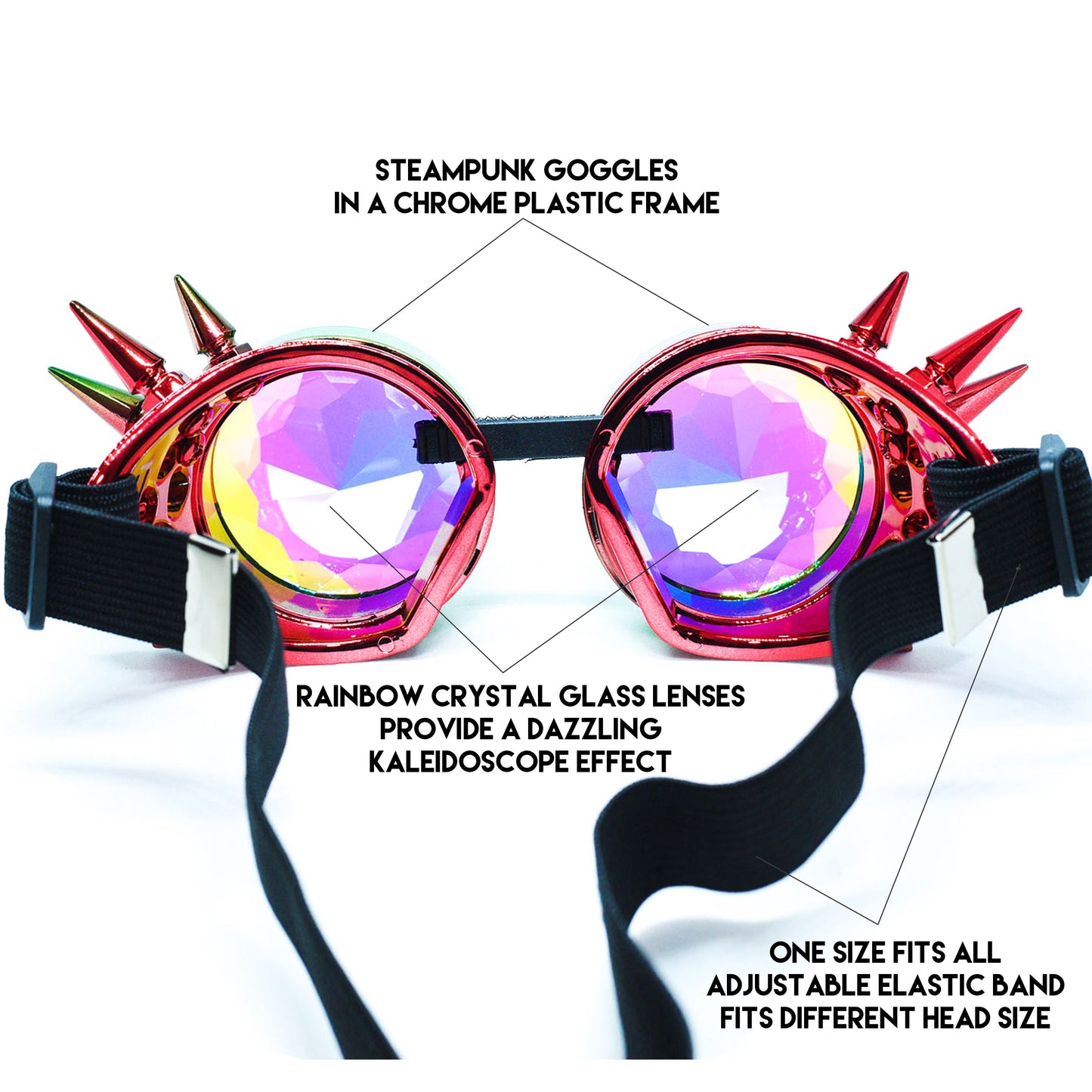 Prism Vision Steampunk Goggles and Kaleidoscope Glasses