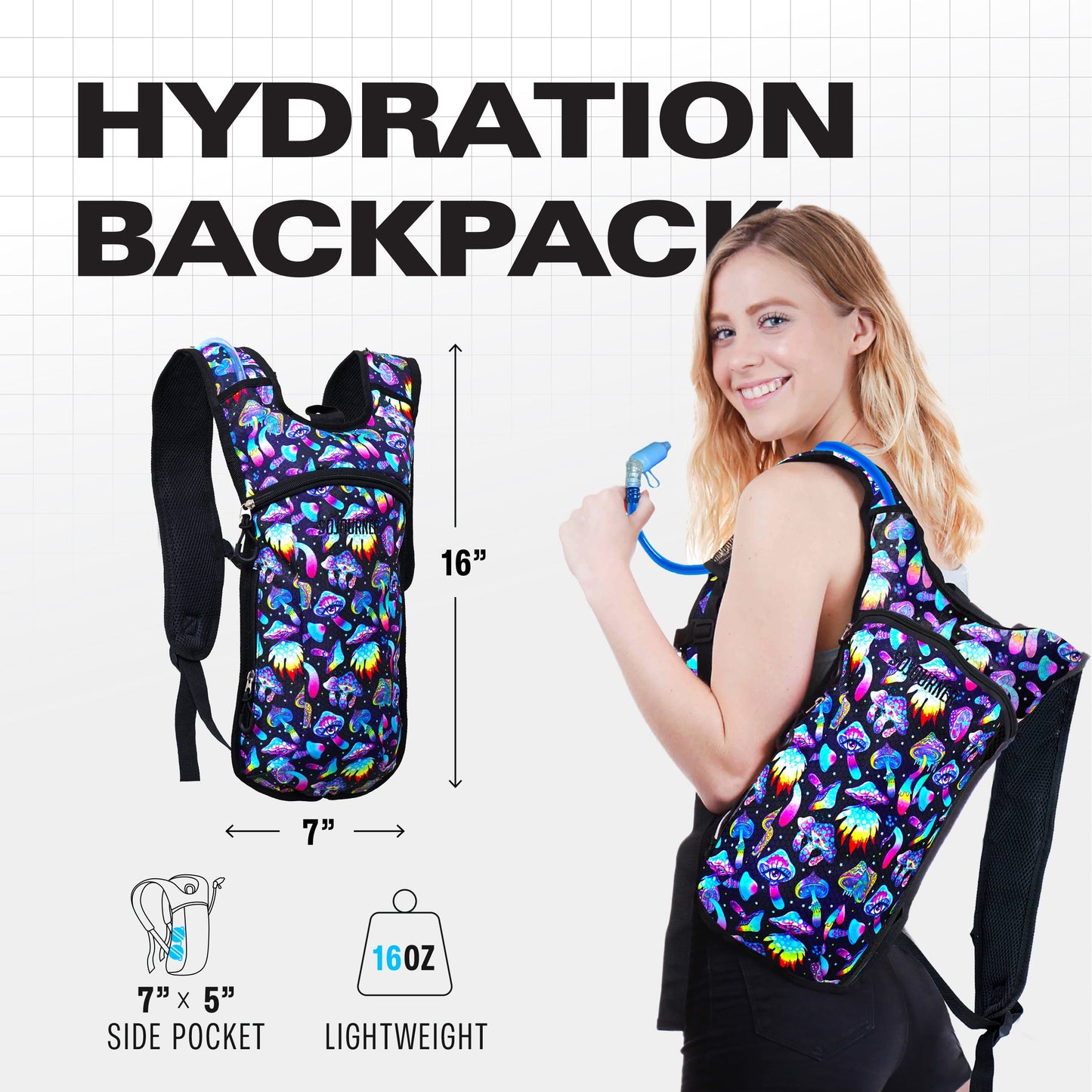 Hype Hydro Reflective Rave Hydration Pack (Small)