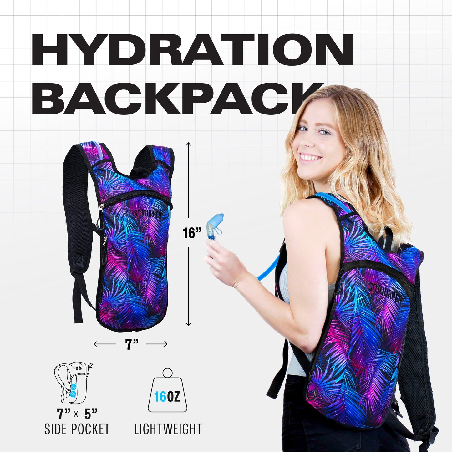 Hype Hydro Reflective Rave Hydration Pack (Small)