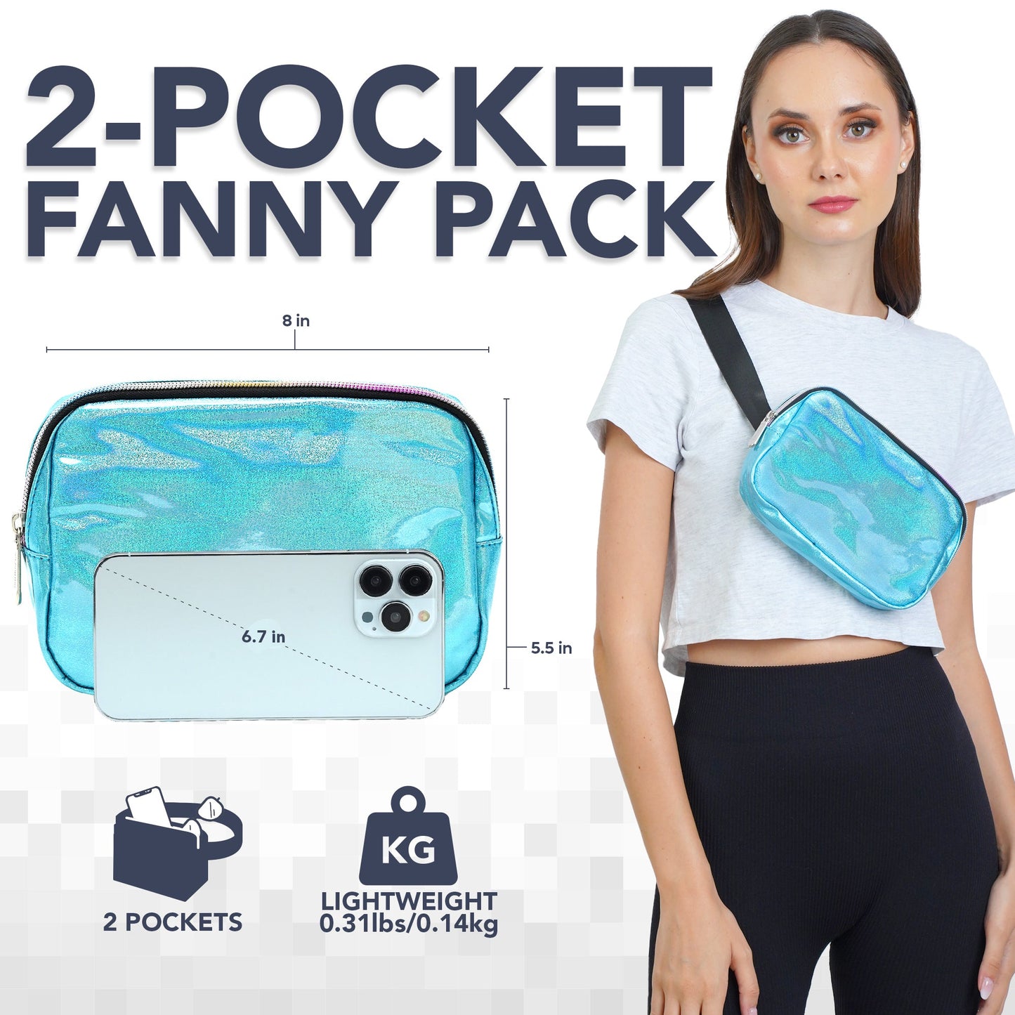 Hologlow Rave Fanny Pack (1 Pocket)