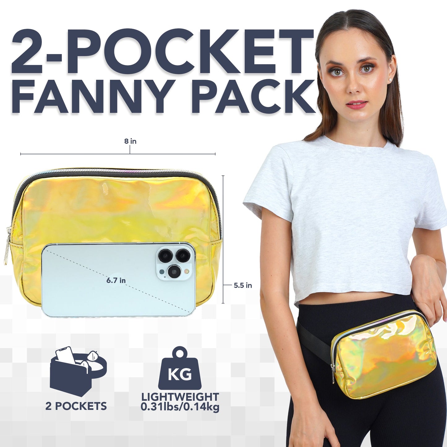 Hologlow Rave Fanny Pack (1 Pocket)