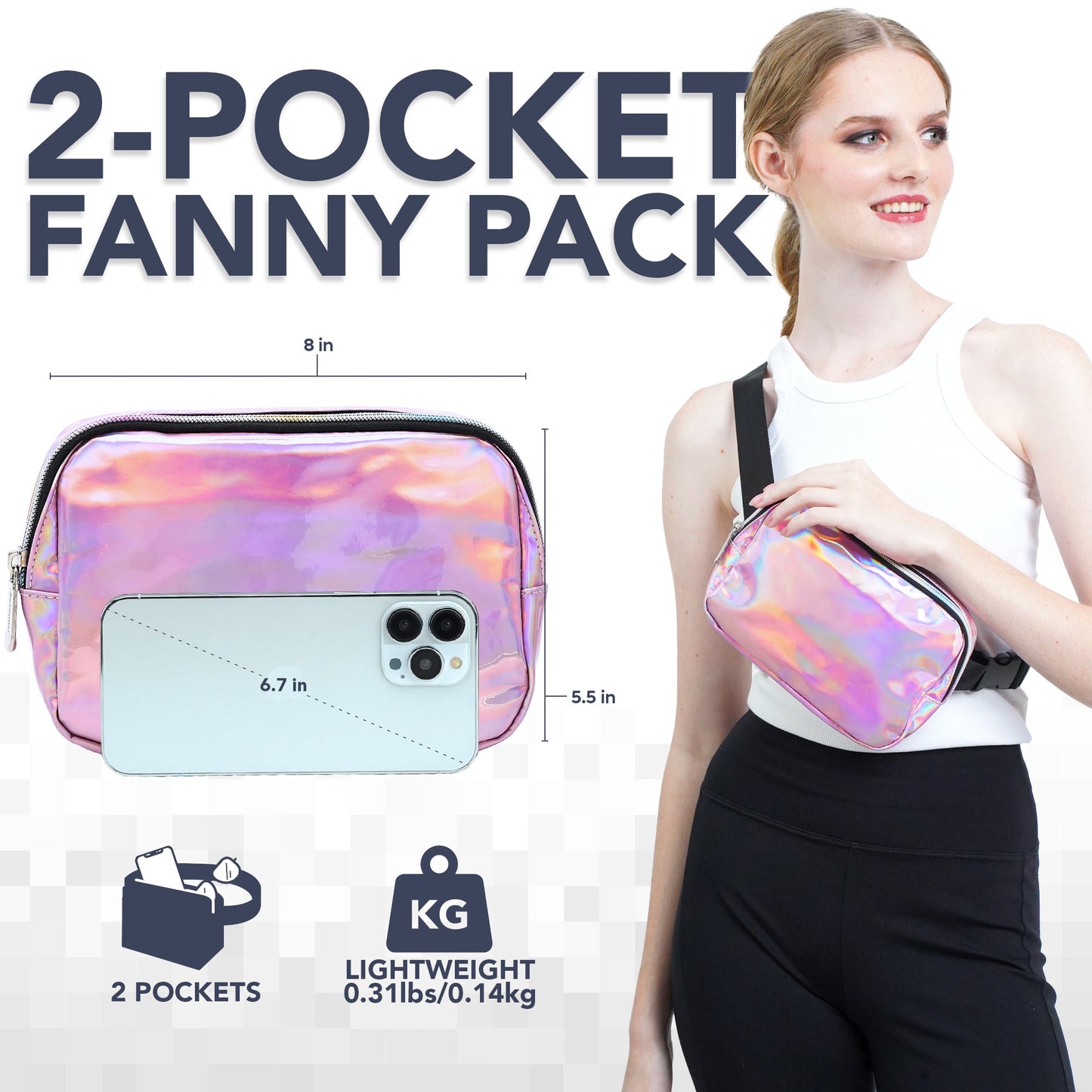 Hologlow Rave Fanny Pack (1 Pocket)