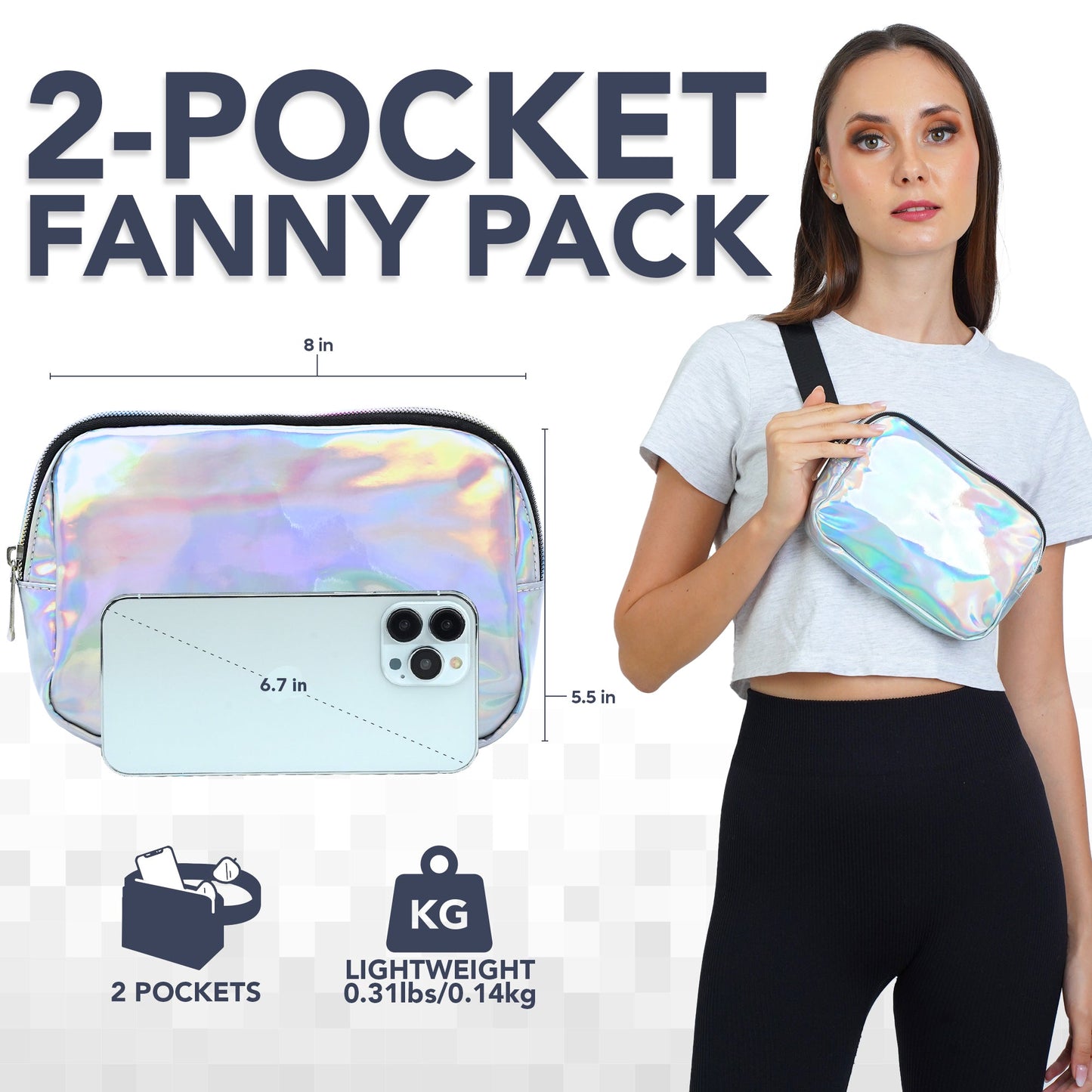 Hologlow Rave Fanny Pack (1 Pocket)
