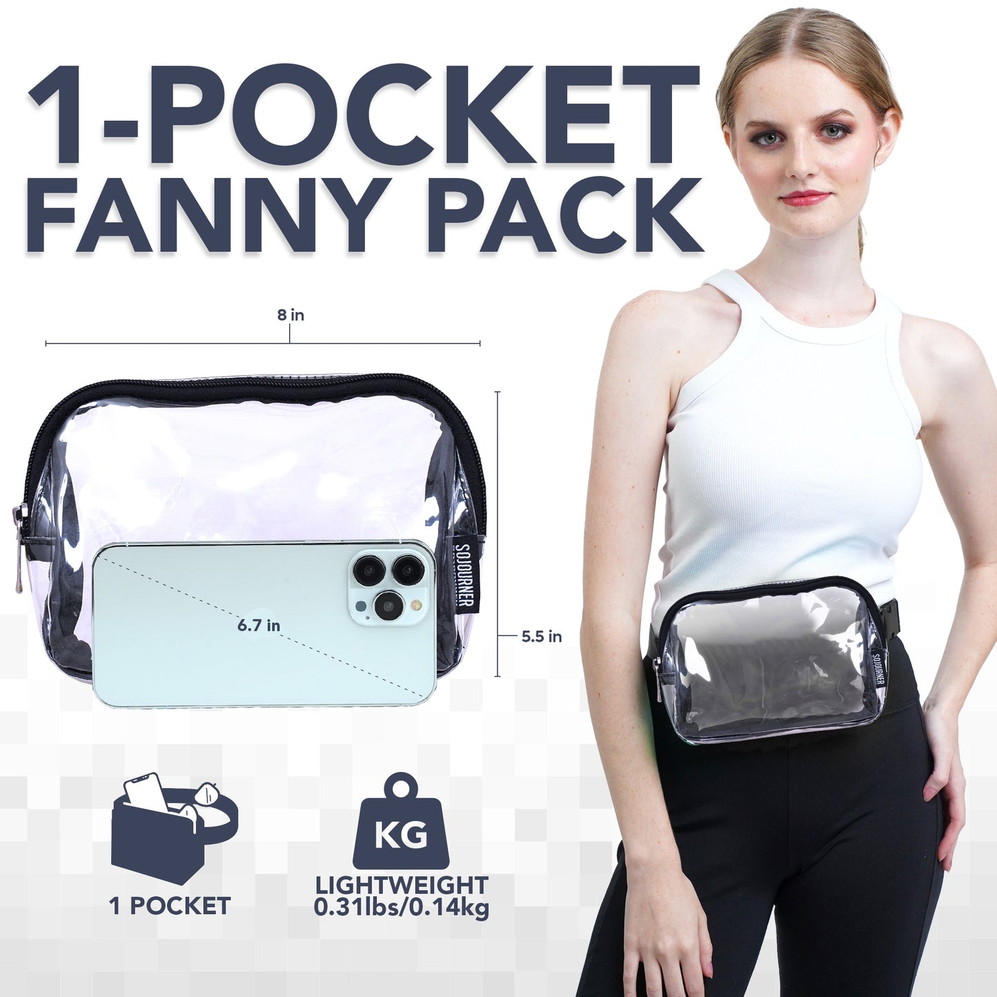 Hologlow Rave Fanny Pack (1 Pocket)