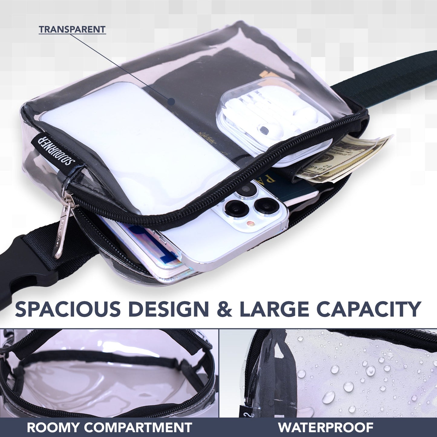 Hologlow Rave Fanny Pack (1 Pocket)
