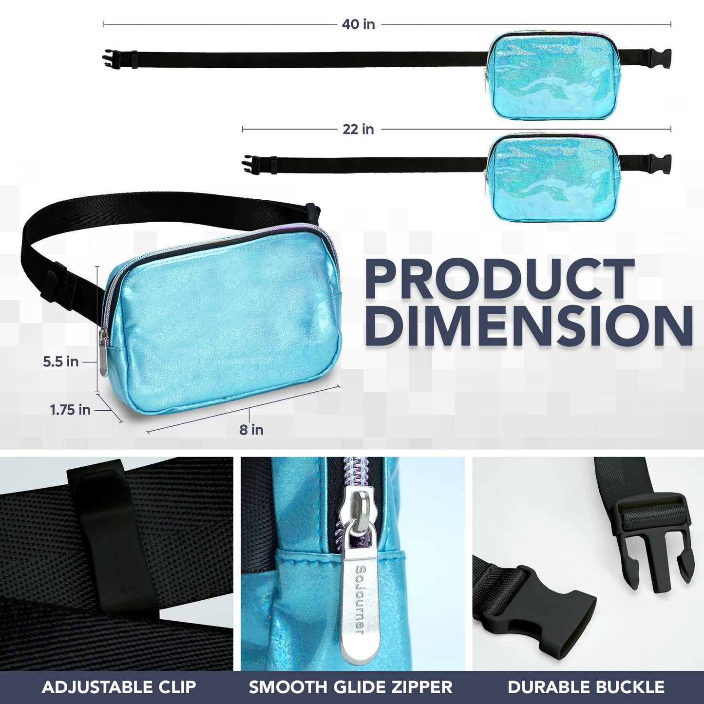 Hologlow Rave Fanny Pack (1 Pocket)