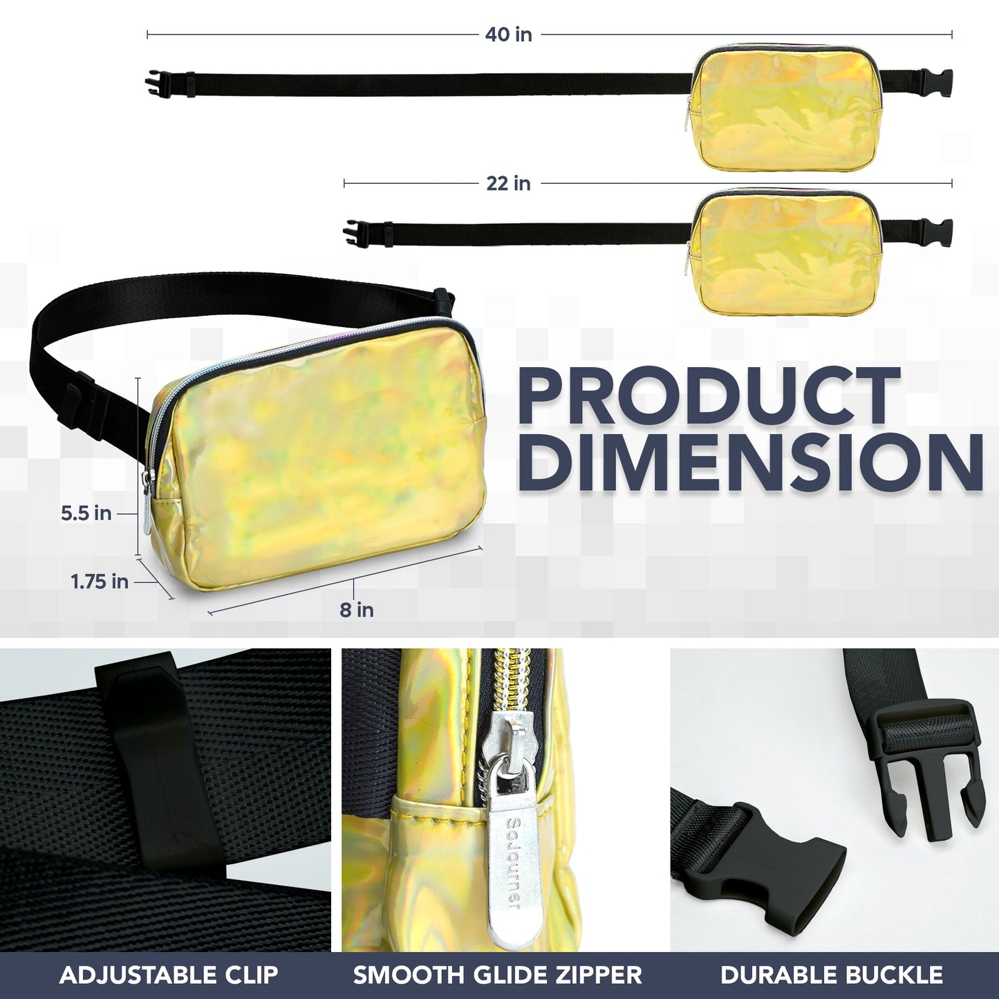 Hologlow Rave Fanny Pack (1 Pocket)