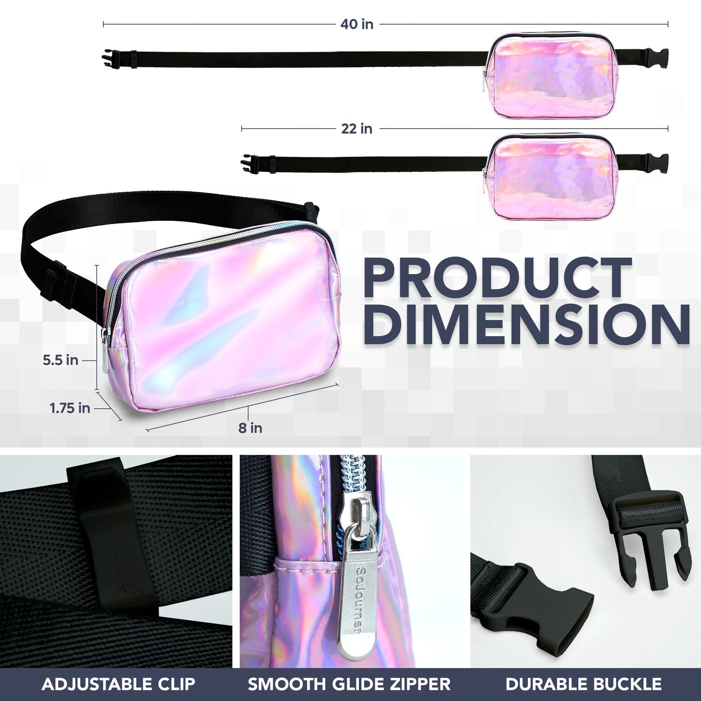 Hologlow Rave Fanny Pack (1 Pocket)