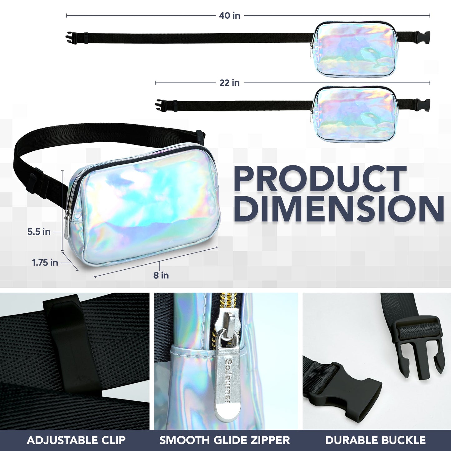 Hologlow Rave Fanny Pack (1 Pocket)