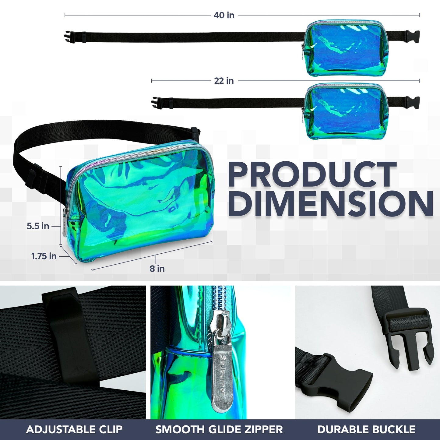 Hologlow Rave Fanny Pack (1 Pocket)