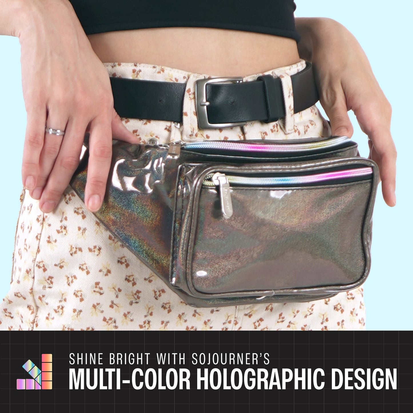 RaveWave Holographic Fanny Pack (3 Pocket)