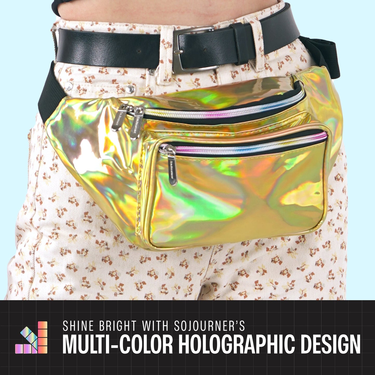 RaveWave Holographic Fanny Pack (3 Pocket)