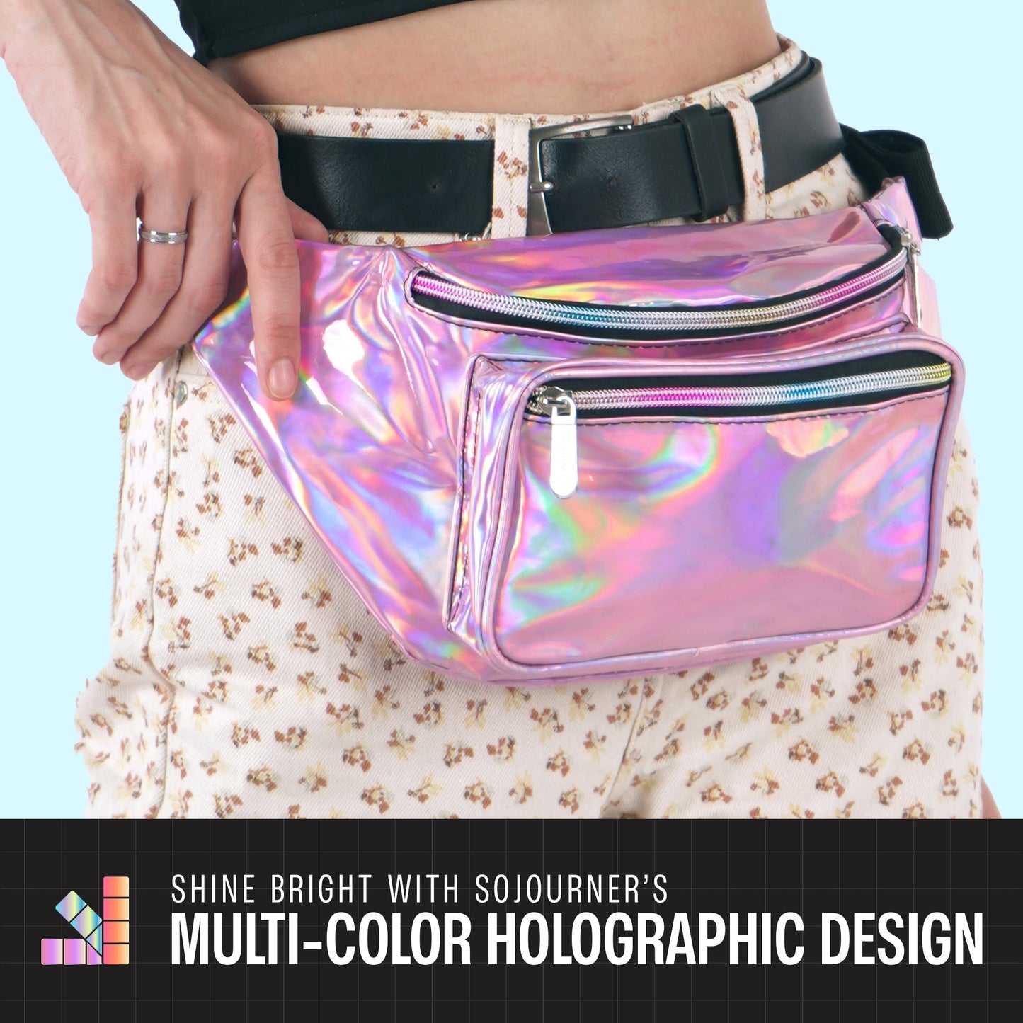 RaveWave Holographic Fanny Pack (3 Pocket)