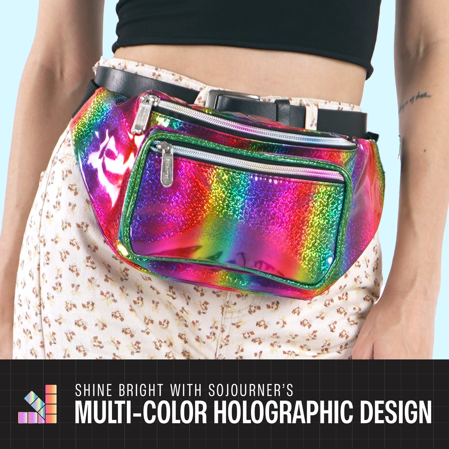RaveWave Holographic Fanny Pack (3 Pocket)