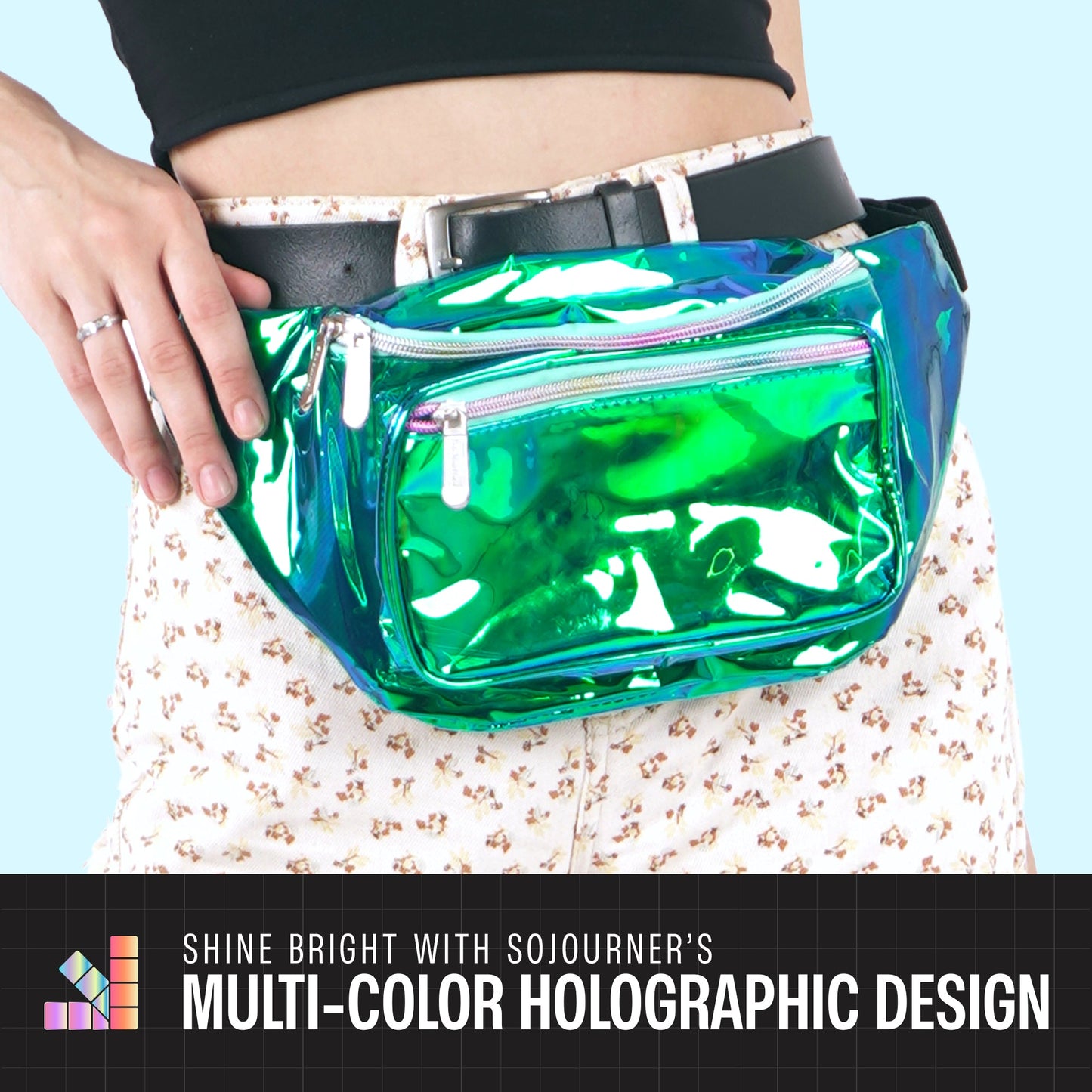 RaveWave Holographic Fanny Pack (3 Pocket)