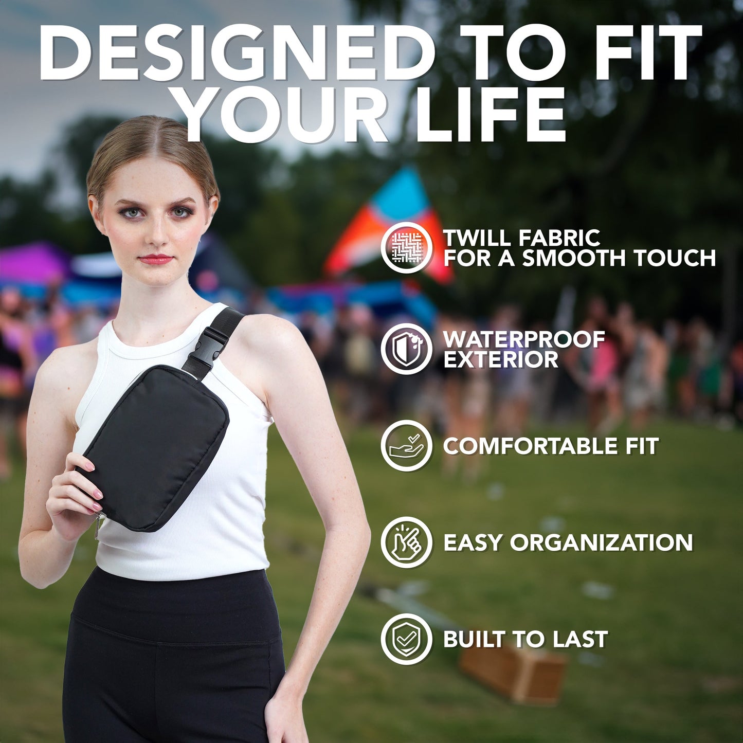 Hologlow Rave Fanny Pack (1 Pocket)