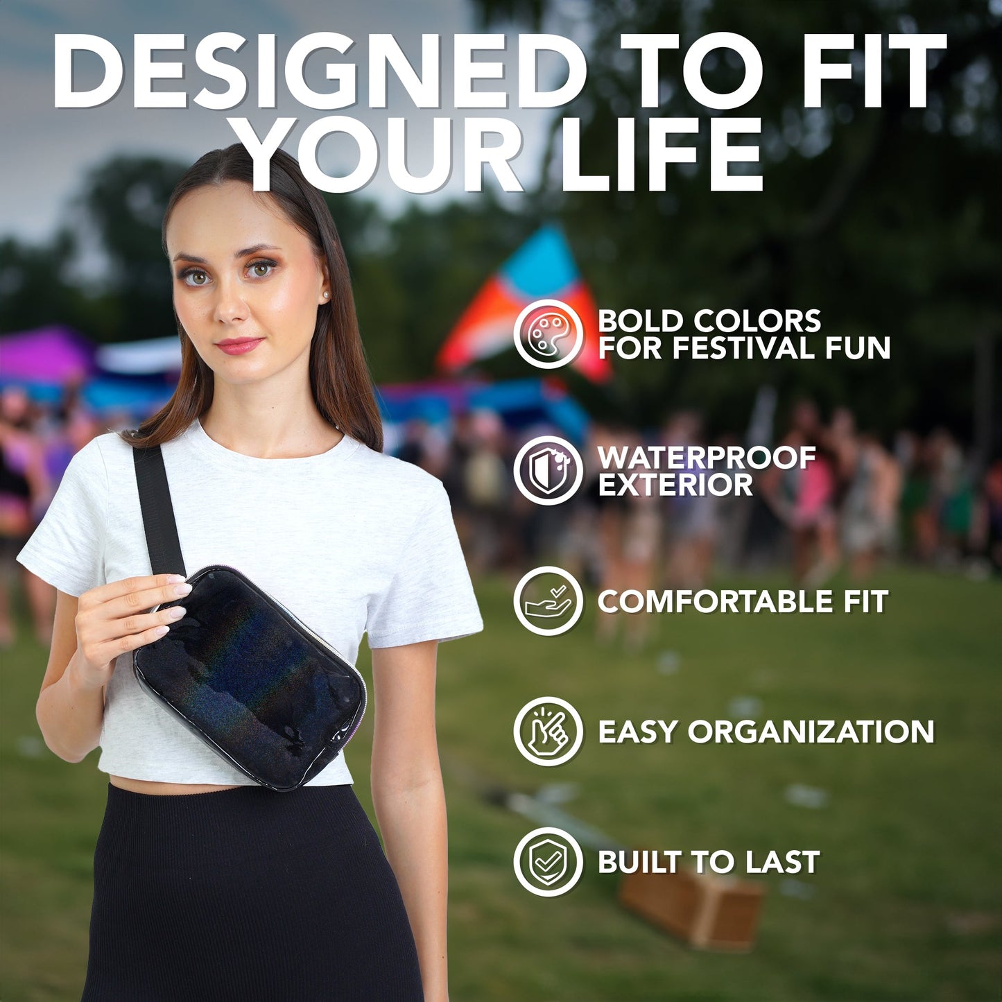 Hologlow Rave Fanny Pack (1 Pocket)
