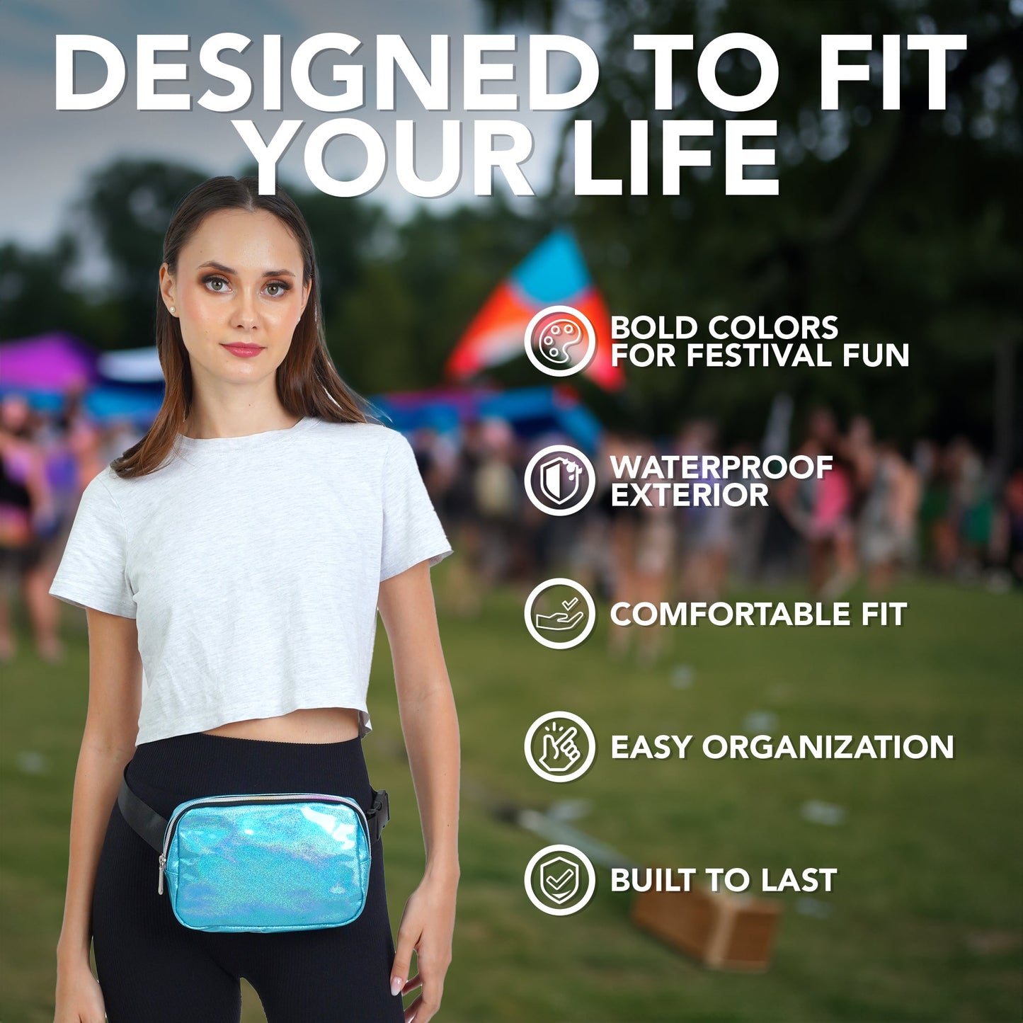 Hologlow Rave Fanny Pack (1 Pocket)