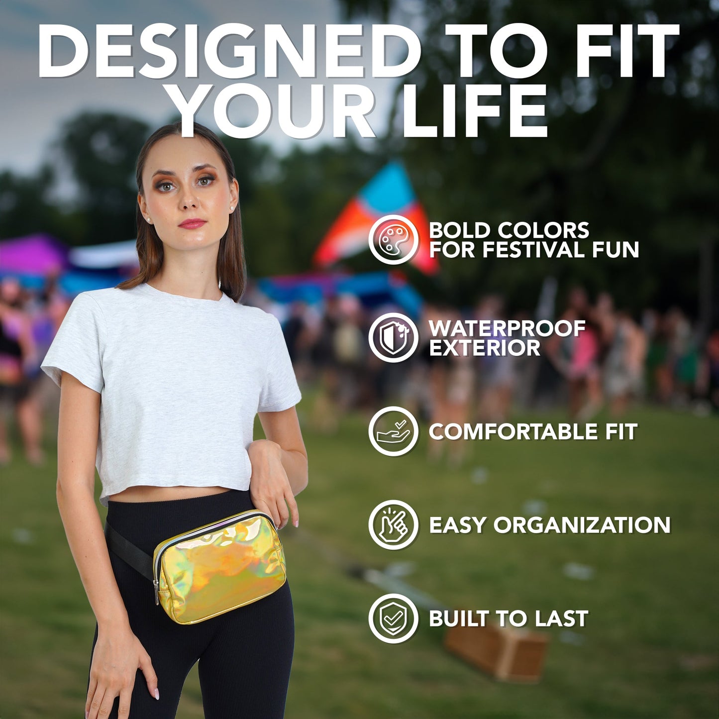 Hologlow Rave Fanny Pack (1 Pocket)