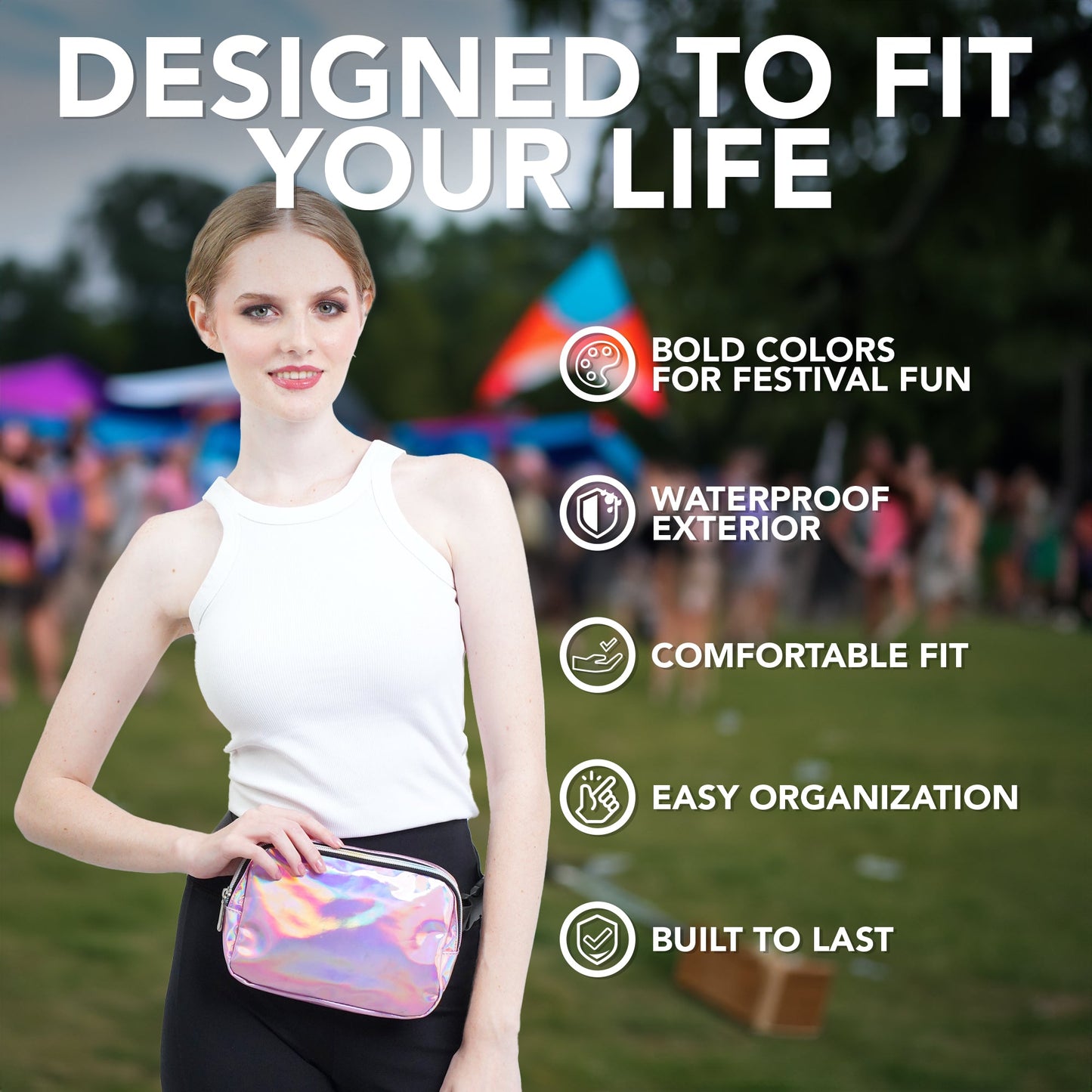 Hologlow Rave Fanny Pack (1 Pocket)
