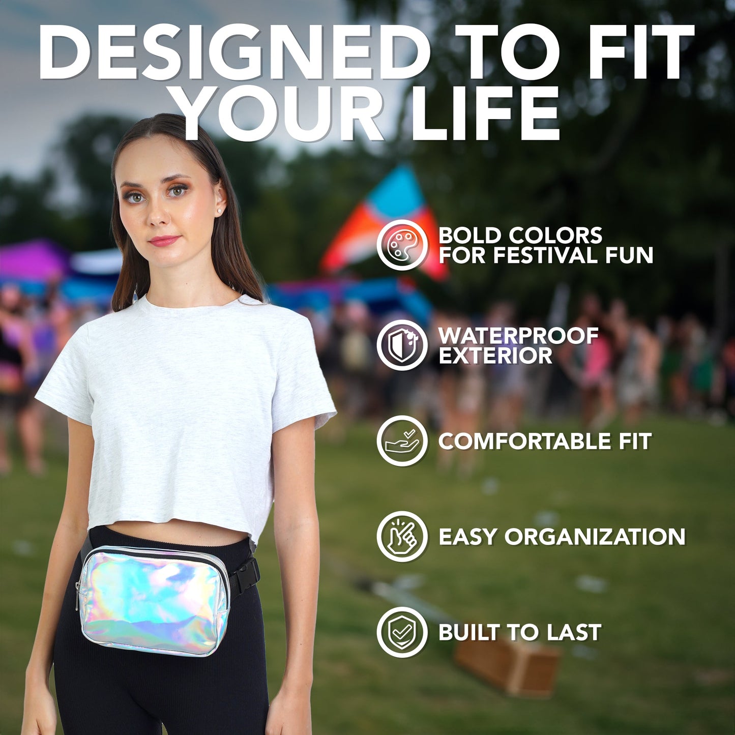 Hologlow Rave Fanny Pack (1 Pocket)