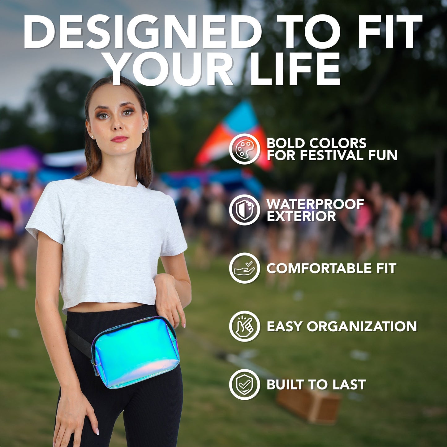 Hologlow Rave Fanny Pack (1 Pocket)
