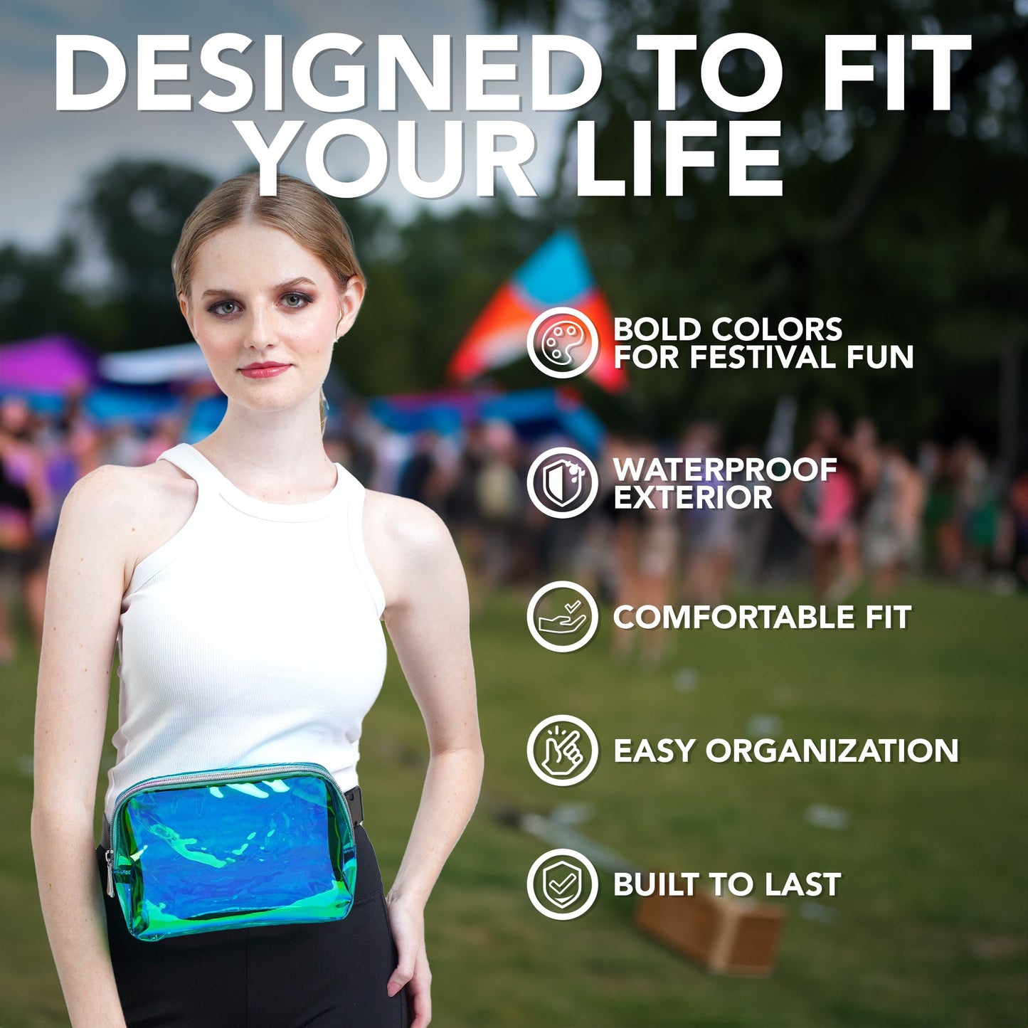 Hologlow Rave Fanny Pack (1 Pocket)