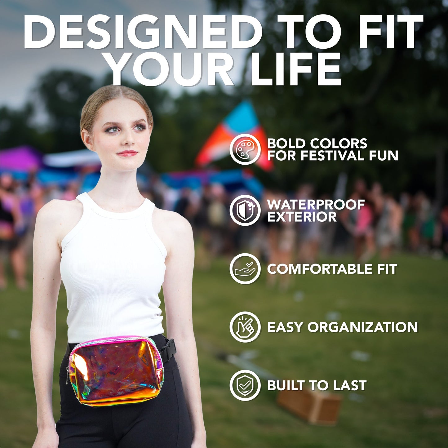 Hologlow Rave Fanny Pack (1 Pocket)