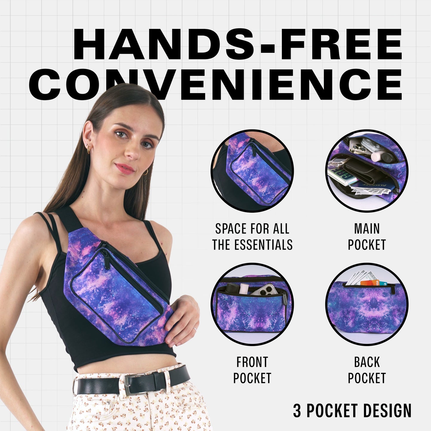 RaveWave Holographic Fanny Pack (3 Pocket)