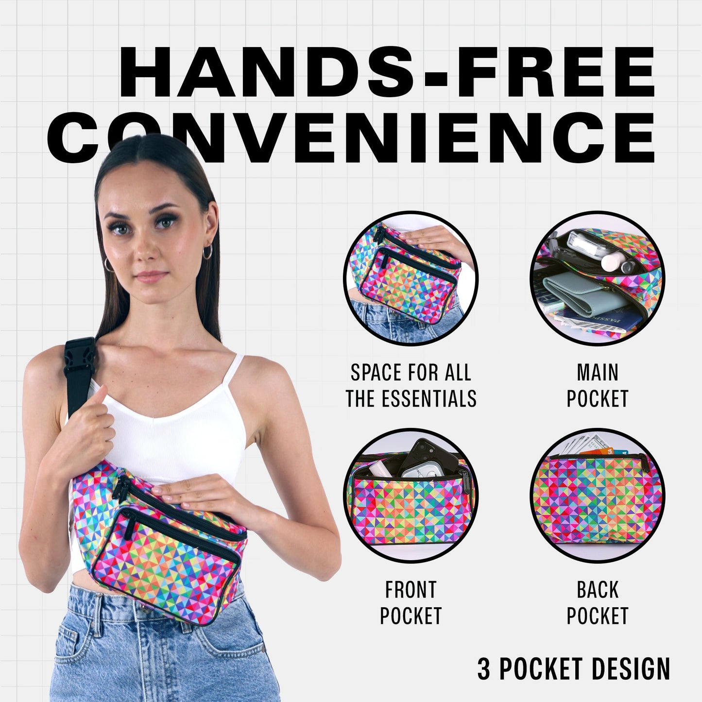RaveWave Holographic Fanny Pack (3 Pocket)