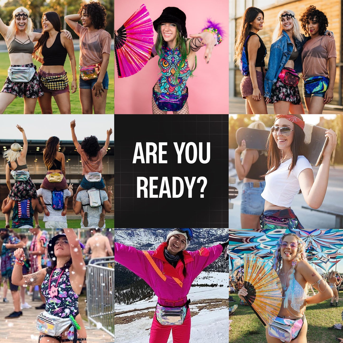 RaveWave Holographic Fanny Pack (3 Pocket)