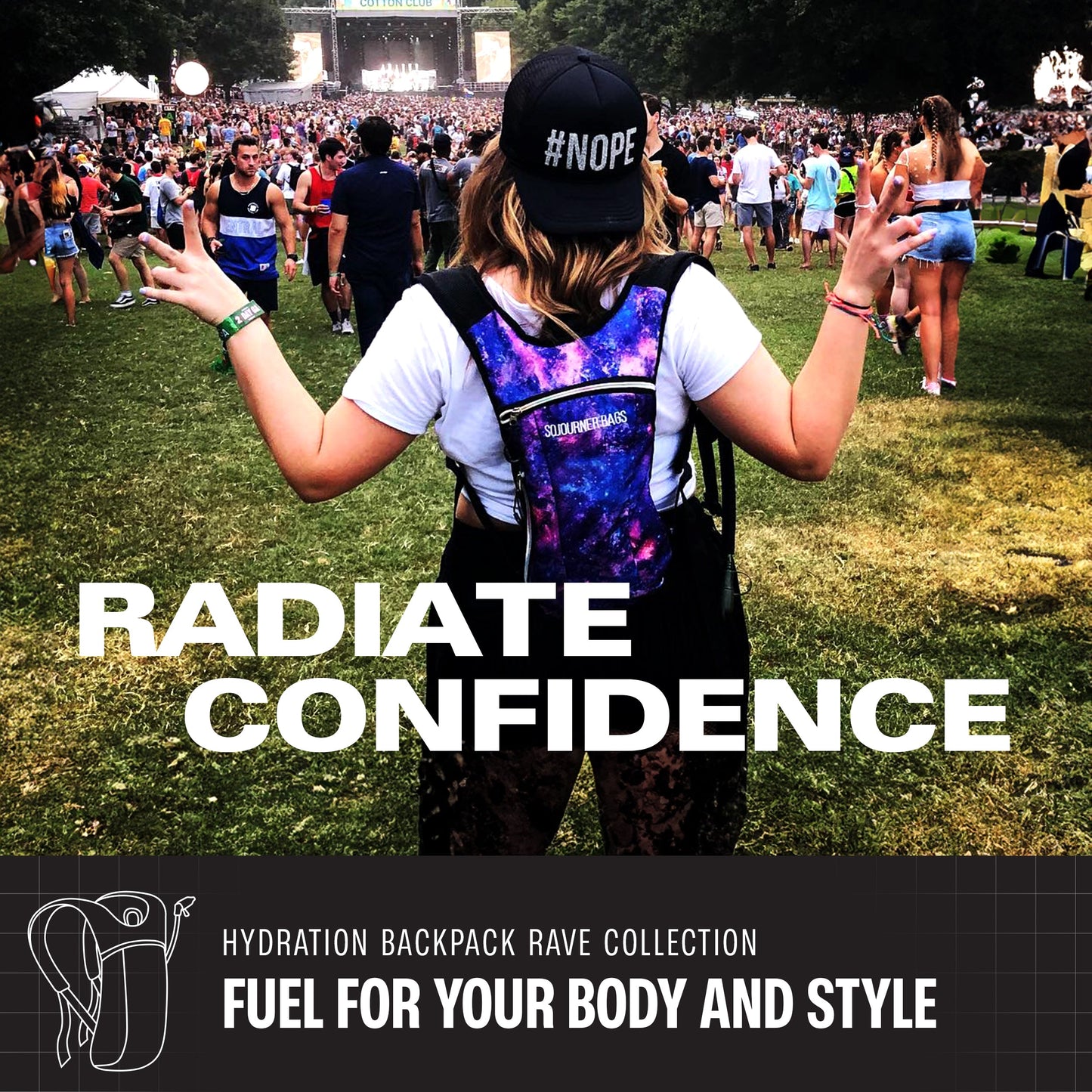 Hype Hydro Reflective Rave Hydration Pack (Small)