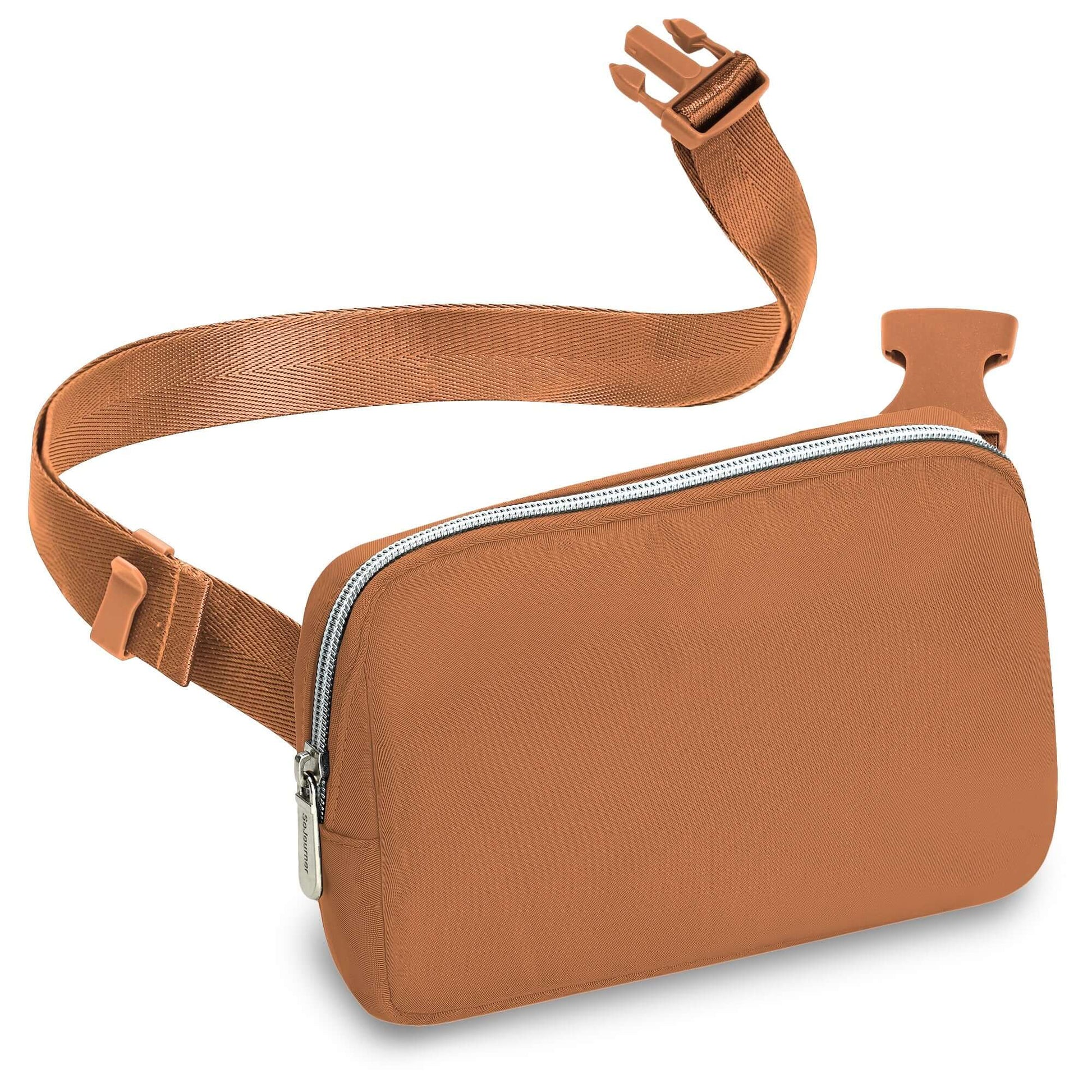 Hologlow Rave Fanny Pack in orange, featuring a sleek design and adjustable strap for hands-free convenience.