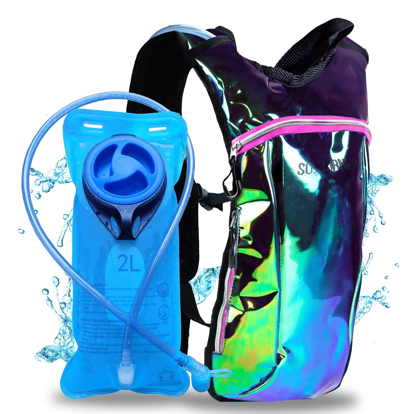 Hype Hydro Reflective Rave Hydration Pack (Small)