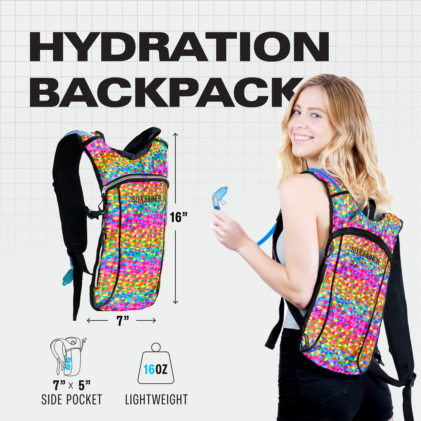 Hype Hydro Reflective Rave Hydration Pack (Small)