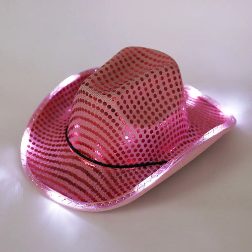 LED Sequin Cowboy Hat