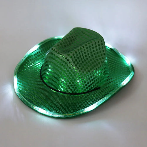 LED Sequin Cowboy Hat