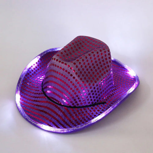 LED Sequin Cowboy Hat