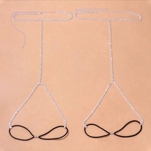 Starlit Strut Rhinestone Thigh Chain